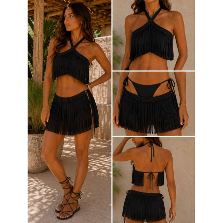 Top Ostra: Bikini Artesanal con Cadenas y Estilo Único